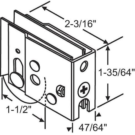 Strybuc Patio Door Roller Assembly 9-338SPB